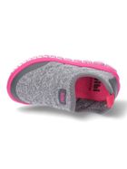 Buty sportowe dziewczęce, slip on, szare, Bibi Shoes