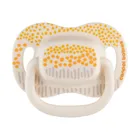 Canpol babies, Mountains, symetryczny smoczek uspokajający, silikonowy, żółty, 0-6 m, 2 szt.