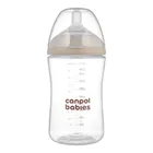 Canpol babies, Natural Shape, butelka ze smoczkiem dwustrefowym, 260 ml