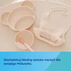 Canpol babies, śliniak silikonowy z kieszonką, creme