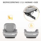 Caretero, Irbis, fotelik samochodowy, podstawka, i-Size, grey melange, 125-150 cm
