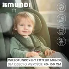 Caretero, Mundi, fotelik samochodowy, i-Size, grey, 40-150 cm