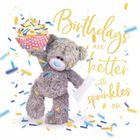 Carte Blanche, karnet holograficzny 3D, miś niosący babeczkę