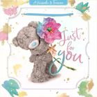 Carte Blanche, karnet holograficzny 3D, miś z kwiatem