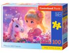Castorland, Princess with Unicorn, puzzle, 100 elementów