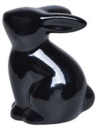 Ceramiczny królik mały, czarny,