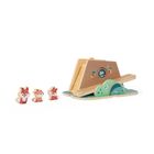 Chicco, My Wood Friends, Kryjówka lisów, zestaw figurek drewnianych