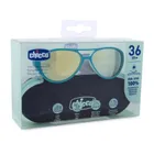 Chicco, okulary przeciwsłoneczne z etui, lustrzane, zielone, 36m+