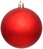 Christmas Decoration, bombka dekoracyjna, plastikowa, czerwony, 60 mm, 12 szt.