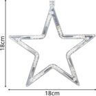 Christmas Decoration, dekoracja świetlna na okno LED, gwiazda, 10 LED