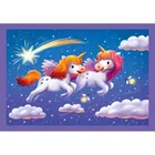 Clementoni, Super Color, Dzień z jednorożcami, puzzle 4w1