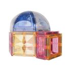 Cleverclixx, Small Curved Pack Pastel, klocki magnetyczne, 34 elementy