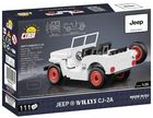 Cobi, Jeep Willys CJ-2A biały, klocki, 111 elementów