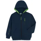 Cool Club, Bluza chłopięca z kapturem, rozpinana, ocieplana, granatowa