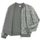 Cool Club, Bluza dziewczęca, rozpinana, srebrna