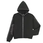 Cool Club, Bluza dziewczęca z kapturem, rozpinana, czarna