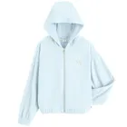 Cool Club, Bluza dziewczęca z kapturem, rozpinana, welurowa, niebieska