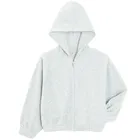 Cool Club, Bluza dziewczęca z kapturem, rozpinana, welurowa, szara