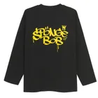 Cool Club, Bluzka chłopięca z długim rękawem, czarna, SpongeBob