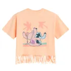 Cool Club, Bluzka dziewczęca z krótkim rękawem, pomarańczowa, Lilo i Stitch