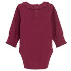 Cool Club, Body dziewczęce z długim rękawem, prążkowane, bordowe