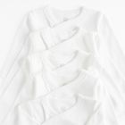 Cool Club, Body niemowlęce z długim rękawem, białe, zestaw, 5 szt.