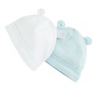 Cool Club, Czapka niemowlęca, jasnoniebieska, biała, zestaw, 2 szt.