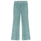 Cool Club, Jegginsy dziewczęce, flare, welurowe, zielone