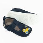 Cool Club, Kapcie chłopięce, niebieskie, skórzana wkładka, Zdrowa Stopa