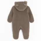 Cool Club, Kombinezon przejściowy niemowlęcy z kapturem, ocieplany, brązowy