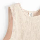 Cool Club, Komplet dziewczęcy, Bluzka bez rękawów, Spodnie materiałowe, wide, beżowy