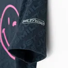 Cool Club, Komplet dziewczęcy, T-shirt, Legginsy, kolarki, prążkowany, czarny, SmileyWorld