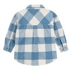 Cool Club, Koszula chłopięca z długim rękawem, oversize, flanelowa, niebiesko-biała, krata