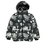 Cool Club, Kurtka chłopięca z kapturem, ocieplana, czarno-biała