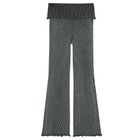 Cool Club, Legginsy dziewczęce, flare, prążkowane, czarne