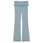 Cool Club, Legginsy dziewczęce, flare, prążkowane, niebieskie