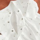 Cool Club, Pajac dziewczęcy, ażurowy, biały