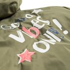 Cool Club, Parka zimowa dziewczęca, zielona, Good vibes only