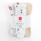Cool Club, Pieluchy tetrowe dziecięce, ecru, zwierzęta, 70-70 cm, zestaw, 3 szt.