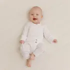 Cool Club, Półśpiochy niemowlęce, bawełna organiczna, białe, zestaw, 2 szt.