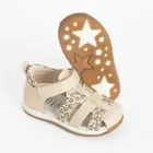 Cool Club, Sandały dziewczęce, beżowe, skórzana wkładka