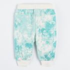 Cool Club, Spodnie dresowe chłopięce, ecru-turkusowe