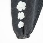 Cool Club, Spodnie dresowe dziewczęce, ocieplane, balloon, czarne, SmileyWorld