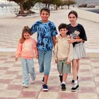 Cool Club, Spodnie materiałowe dziewczęce, wide fit, niebieskie