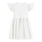 Cool Club, Sukienka dziewczęca z krótkim rękawem, biała