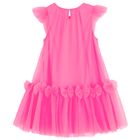 Cool Club, Sukienka dziewczęca z krótkim rękawem, różowa