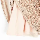 Cool Club, Sukienka dziewczęca z krótkim rękawem, welurowa, złota