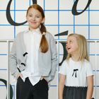 Cool Club, Sweter dziewczęcy, rozpinany, oversize, szary