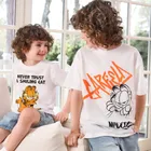 Cool Club, T-shirt chłopięcy, biały, Garfield