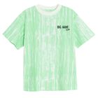 Cool Club, T-shirt chłopięcy, oversize, biało-zielony